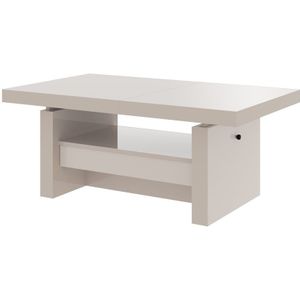 Uitschuifbare salontafel Aversa 120 tot 170 cm breed - Hoogglans cappuccino