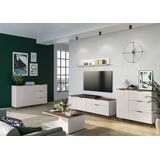 Tv-meubel California 164 cm breed in cashmere met walnoot