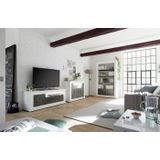 Dressoir Urbino 138 cm breed in hoogglans wit met oxid