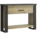 Wandtafel Baxter 119 cm breed eiken met antraciet