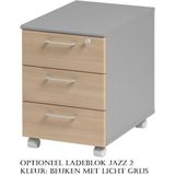 Bureau Jazz plus rechts 160 cm breed in beuken