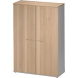 Archiefkast Jazz Medium van 183 cm hoog in beuken met licht grijs