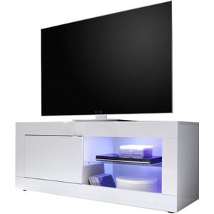 Tv-meubel Tonic 140 cm breed in hoogglans wit
