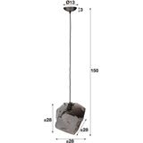 Hanglamp Rock chroom 150 cm hoog