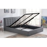 Tweepersoonsbed Padva 160x200 cm grijs