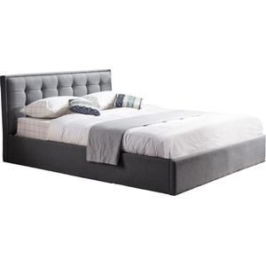 Tweepersoonsbed Padva 160x200 cm grijs