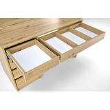 Kaptafel / Make-uptafel Charme bruin 120 cm breed met spiegel en led