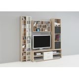 CD DVD Kast 185 cm hoog in eiken