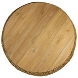 Ronde salontafel 80x80x36 Naturel Rotan/teak