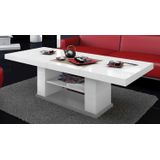 Uitschuifbare salontafel Matera 120 tot 170 cm breed - Hoogglans Wit