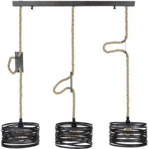 Hanglamp Twister 122 cm breed met 3xØ30 in slate grijs