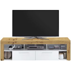 Tv-meubel Raymond 180 cm breed artisan eiken met wit
