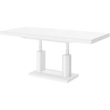 Uitschuifbare salontafel Quadro Lux 120 tot 170 cm breed in hoogglans wit