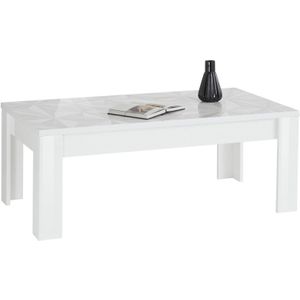 Salontafel Prisma 122 cm breed in hoogglans wit