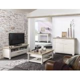 Tv-meubel Toscane 156 cm breed in gekalkte esdoorn met eiken