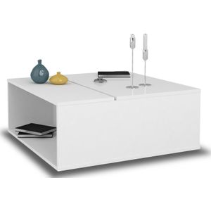 Vierkante salontafel Spirit 90x90 cm in hoogglans wit