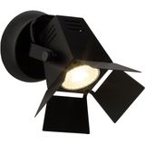 Wandlamp Move 1xGU10 max 5Watt in mat zwart