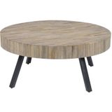 Ronde salontafel Teca 90 cm teakhout verweerd