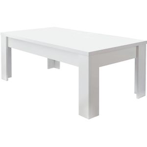 Salontafel Firenze 122 cm breed mat wit