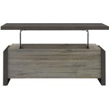 Salontafel Baxter 118x64 cm uitschuifbaar tafelblad grijs eiken met antraciet