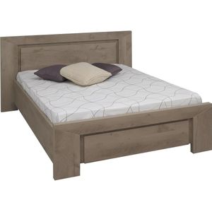 Tweepersoonsbed Sarlat 180x200cm in donker eiken