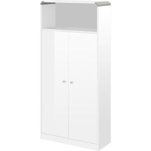 Boekenkast Murano 190 cm hoog in hoogglans wit