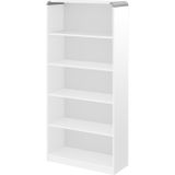 Open boekenkast Murano 190 cm hoog in hoogglans wit