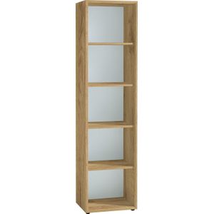 Boekenkast Monteria 196 cm hoog in navarra eiken met wit