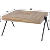 Salontafel set Teca balance 70 en 80 cm breed