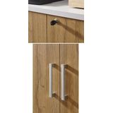 Archiefkast Calvia van 222 cm hoog - wit met oud eiken