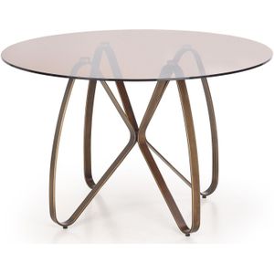 Ronde glazen eettafel Lungo 120 cm breed