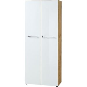 Archiefkast Monteria 197 cm hoog in navarra eiken met wit