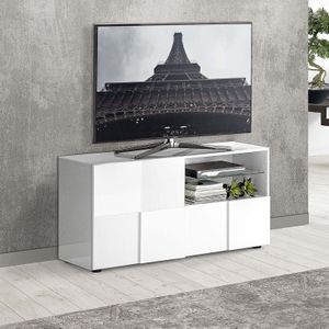 Tv-meubel Dama 121 cm breed in hoogglans wit