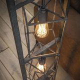 Vloerlamp Cubic Tower 160 cm hoog - Oud zilver