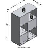 Ordnerkast futura 99 cm hoog antraciet