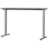 Bureau Zit / Sta Agenda 180 cm breed lichtgrijs met zilver