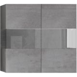 Vitrine hangkast Infinity 95 cm breed in grijs beton