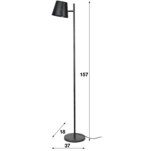 Vloerlamp Class 157 cm hoog in Charcoal