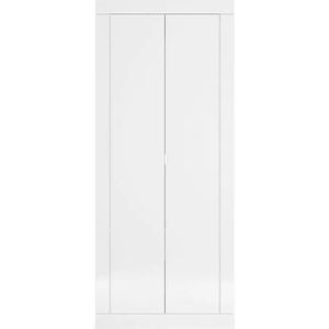 Kledingkast Basic 78x185 cm hoogglans wit