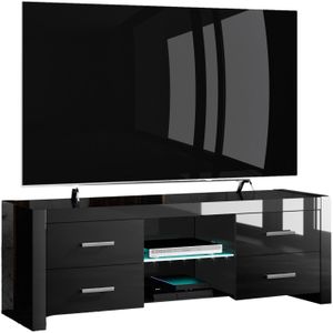 Tv-meubel Andora Lux 150 cm breed - Hoogglans zwart