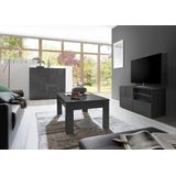 Tv-meubel Dama 121 cm breed - Hoogglans grijs