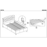 Tweepersoonsbed Sofia 160x200 cm wit