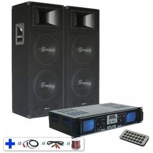 SPL2000MP3 DJ PA versterker met ingebouwde USB / MP3 / SD Speler met een paar SM212 luidspreker boxen 2000W