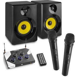 Vonyx AV520 Karaoke set voor volwassenen met Bluetooth en 2x draadloze microfoons