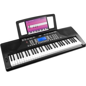 MAX - Rhapsody61P - Keyboard - Zwart - 61 Toetsen - Inclusief Muzieklessen