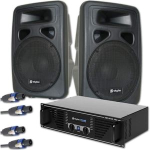 PA Set "Bass Blast Force" Versterker met speakers 800W