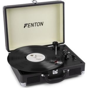 Fenton RP115C retro platenspeler met Bluetooth en USB - Zwart