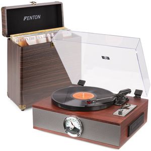 Fenton RP180 platenspeler met Bluetooth, radio, CD speler en platenkoffer