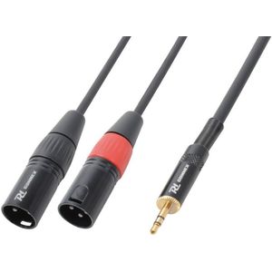 PD Connex kabel 2x XLR Male - 3.5mm Stereo 6m