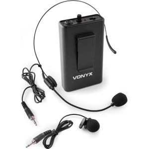 Vonyx BP12 bodypack met headset voor Vonyx UHF systemen - 864.500 MHz